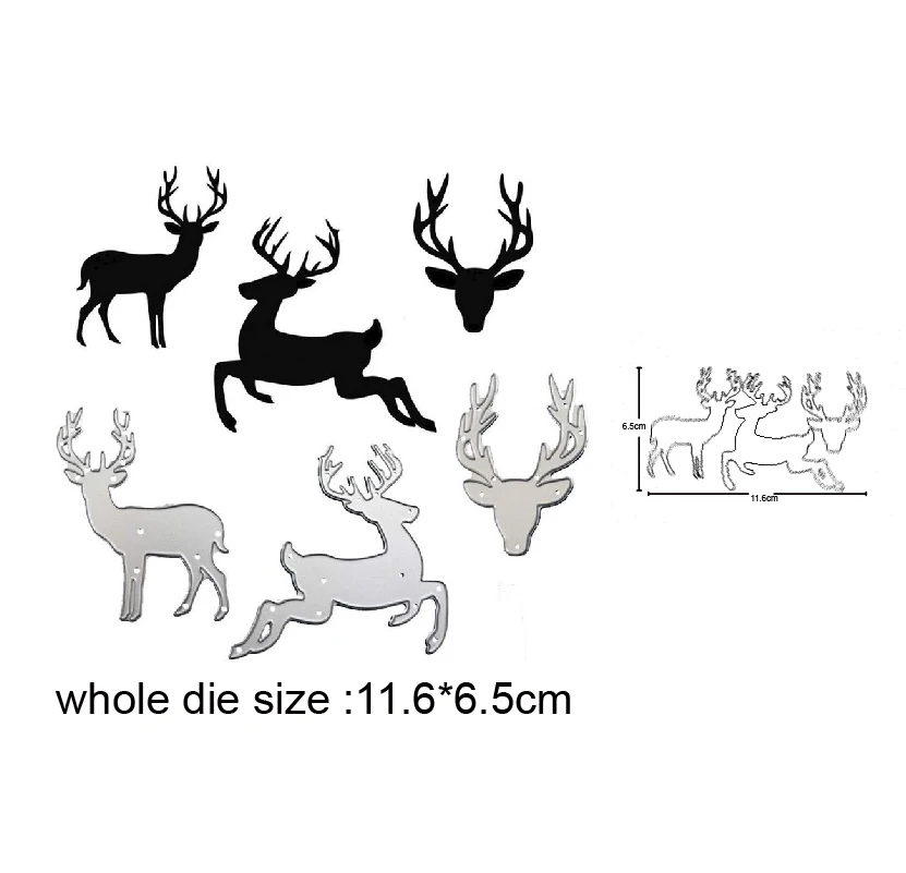 

Metal cutting dies stencil christmas deer Greeting Card Decoration DIY Scrapbooking Scrapbook Paper Photo Album