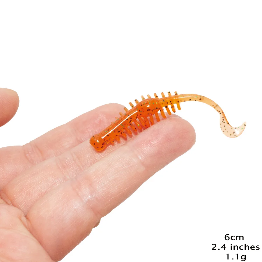 Мягкий шэд личинка рыболовная удочка 60 мм 1 г 12 шт Япония черви Pesca искусственные