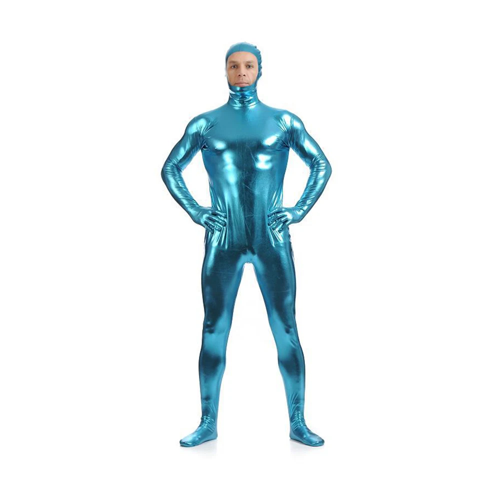 2021 Бесплатная доставка боди блестящий металлик серый женский комбидресс с