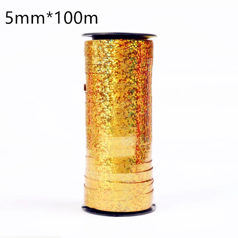 5mmx100m BINGTIAN Новинка 0,5 см* 100 м Призма обруч Голографическая лента для упаковки подарков клейкая Лазерная Лента шар лента золотой блестящий шар - Цвет: 5mmx100m