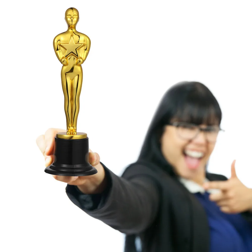

NUOBESTY 10Pcs Golden Award Trophy Reward Prizes for Party Celebrations Ceremony Appreciation Gift Sport Awards