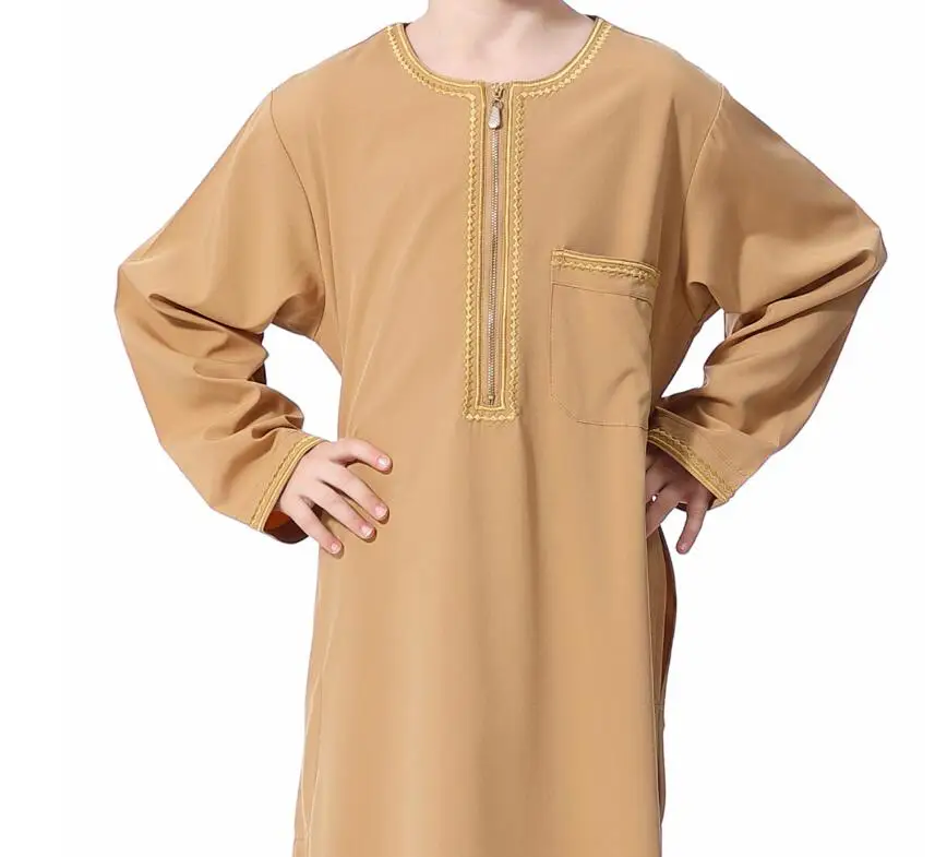 Мусульманская одежда для мальчиков в арабском стиле Детская abaya islamic tobe jellaba homme