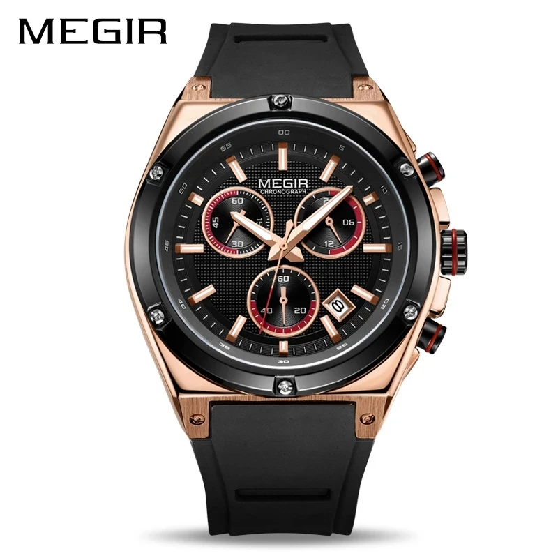 

MEGIR Men's Watches Top Brand Luxury Sports Quartz Watch Waterproof Chronograph Military Watches Male Clock Relogio Masculino