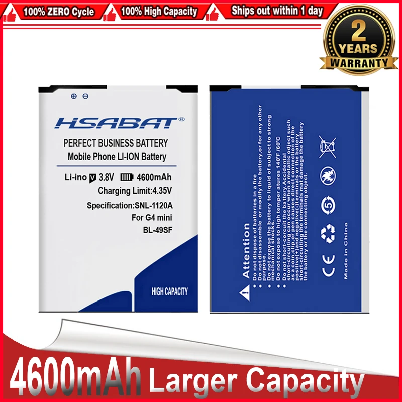 Аккумулятор HSABAT 4600 мАч для LG G4 mini Battery G4C G4S H735T H525N G4mini miniG4|battery for lg g4|battery forbattery |