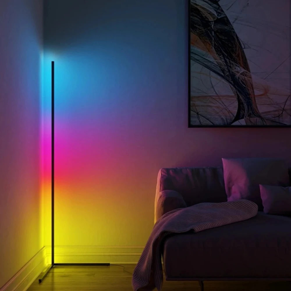 Nordic RGB СВЕТОДИОДНЫЙ торшер угловой напольный светильник красочные Спальня
