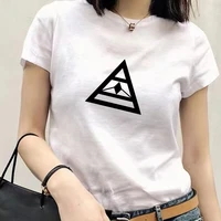 2021 triangle print t shirts rushed short sleeve o neck funny t shirt casual short sleeved o neck tees korean style t shirt