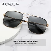 zenottic metal pilot polarized sunglasses men luxury designer square sun glasses outdoor driving uv400 protection shades eyewear