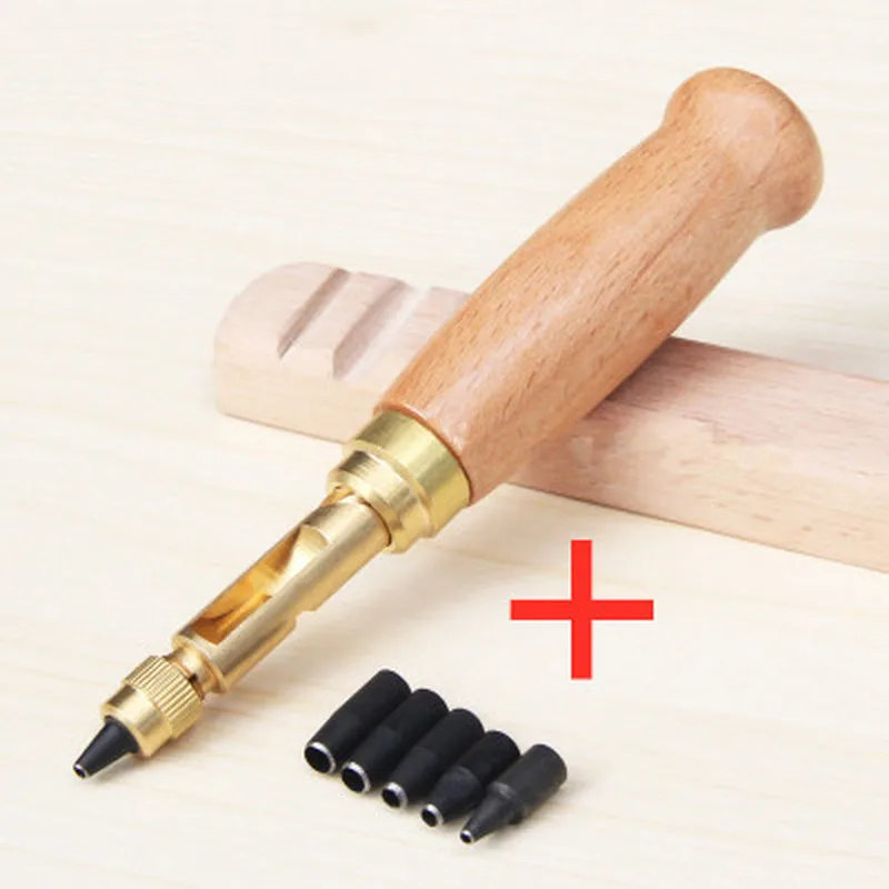 Автоматический дырокол для ремня «сделай сам», бесшумный дырокол, многофункциональный дырокол для резьбы по коже, дырокол для кожи, Круглый...