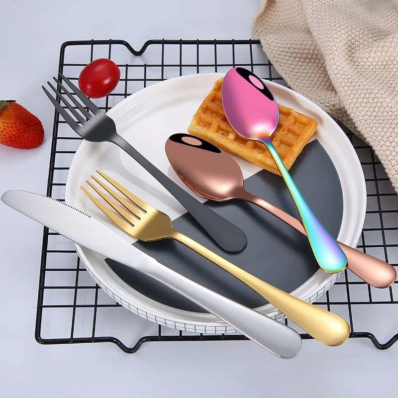 Веселый жаркий набор посуды радужных цветов современный дизайн дорожный