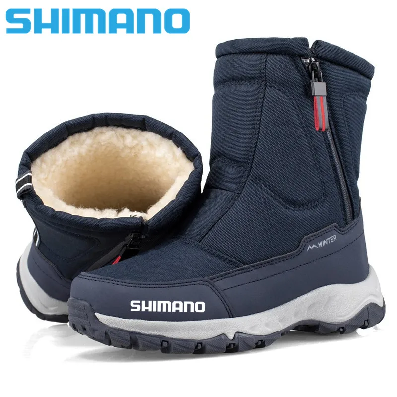 

Зимние ботинки Shimano, теплые водонепроницаемые кроссовки 2022, для активного отдыха, рыбалки, снега, рабочие ботинки, мужская обувь, сапоги для ...
