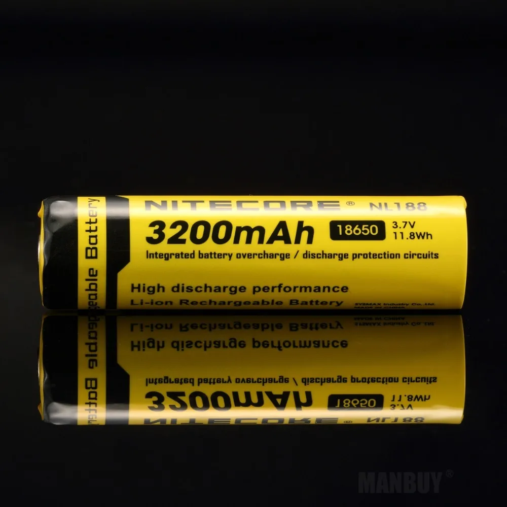 Лучшие продажи NITECORE NL188/NL1832 18650 3200mAh 3 7 V 11.8Wh Li-Ion аккумуляторс защитой с топ на
