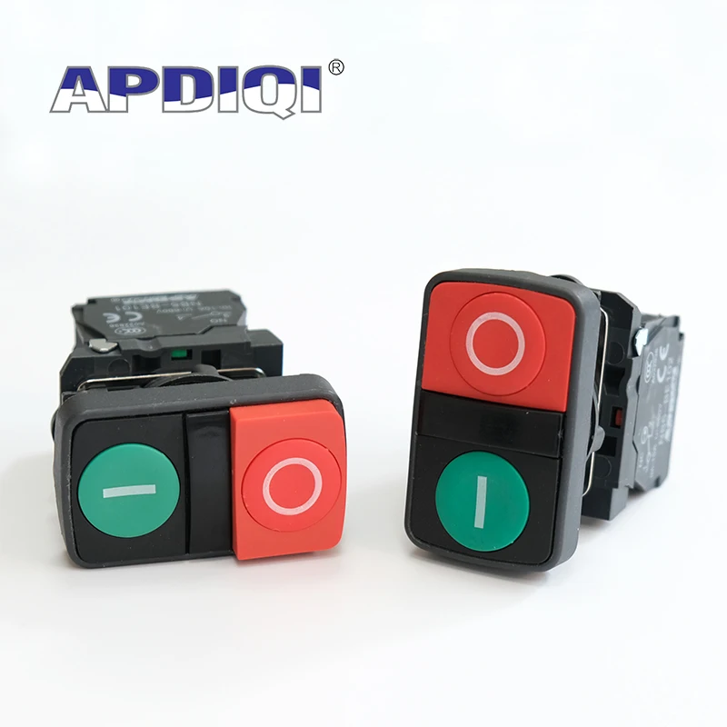 1 шт. XB5 с подсветкой плоская Кнопка высокого давления двумя кнопками мгновенный