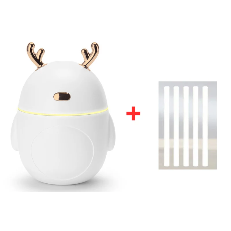 W 5pcs filter Мини-увлажнитель воздуха USB диффузор эфирного масла олень ароматерапия автомобильный освежитель воздуха очиститель с лампой для дома и офиса - Цвет: W 5pcs filter