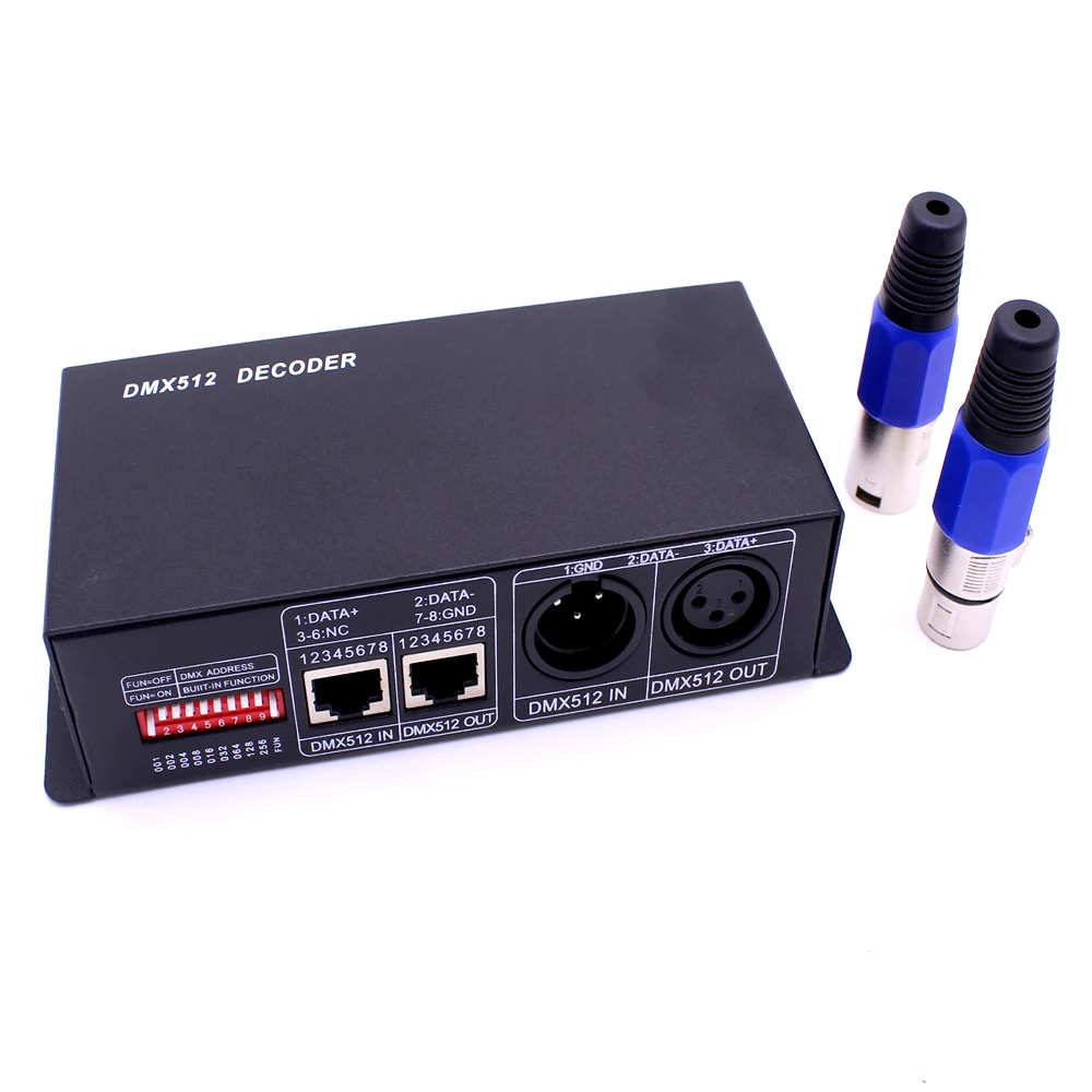 DC12 24V DMX512 декодер светодиодный контроллер 3CH 4 канальный драйвер RGB/RGBW для 5050 3528 RGB
