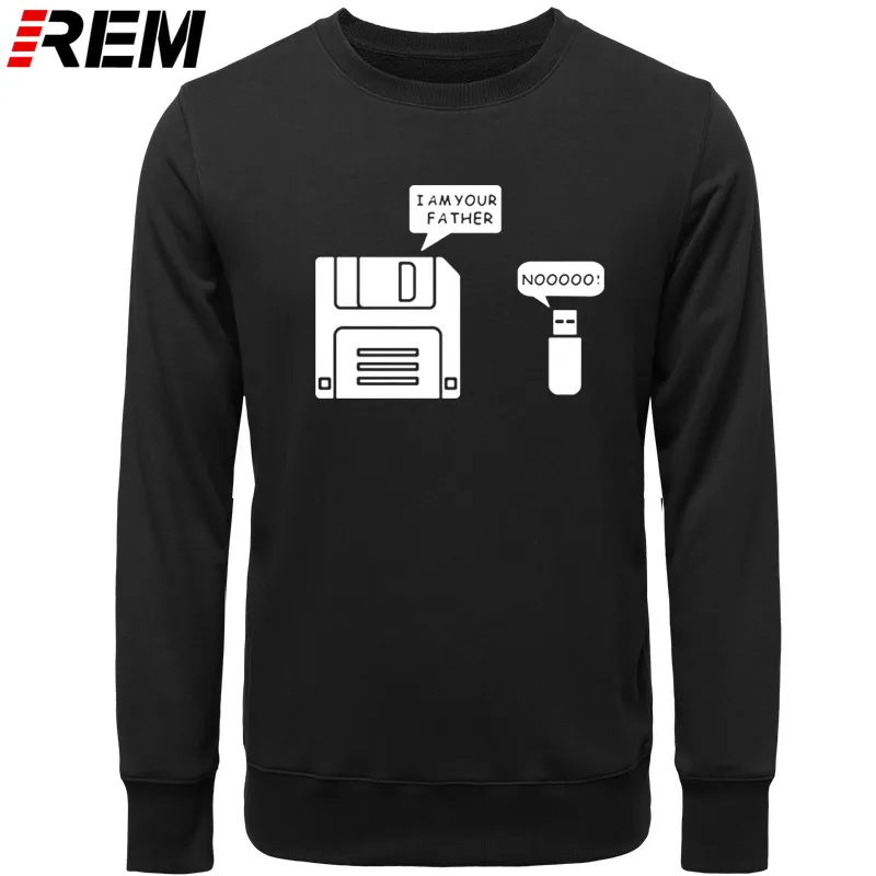REM USB дискета я ваш отец мужские хлопковые с длинным рукавом юмором диск повседневные Camisetas Hombre мужские кофты с капюшоном, толстовки