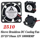 Gdstime 2 шт. DC 12 В 2Pin бесщеточный маленький мини вентилятор охлаждения 25x25 мм 25 мм x 10 мм PC чипсет VGA Видео кулер