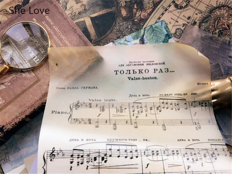 Винтажные бумажные стикеры Chzimade A5 для музыкальных книг страниц альбомов сделай