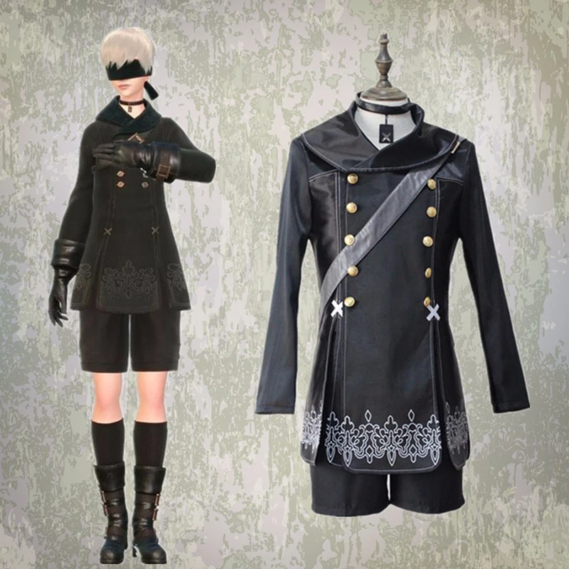 Лидер продаж костюмы для косплея NieR Automata 9S мужские наряды вечеринки пальто YoRHa № 9