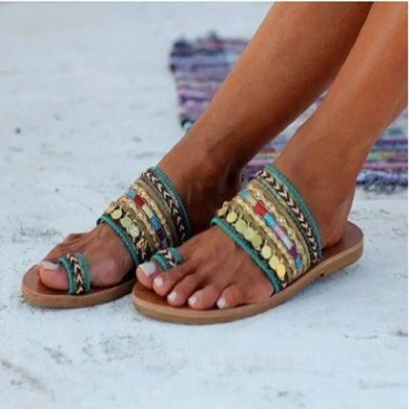 

New Women Fashion Beach Slippers Slides Summer Shoes Flat Flat Sandals Outdoor Female Casual Shoes Zapatos Mujer size 35-43