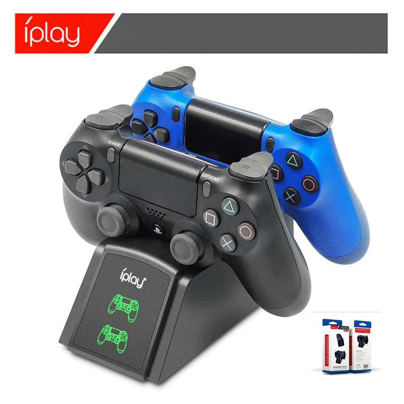 PS4 контроллер зарядное устройство двойной 4 контроллер usb зарядная станция Док-станция для Sony Playstation4/PS4/PS4 Slim/PS4 Pro