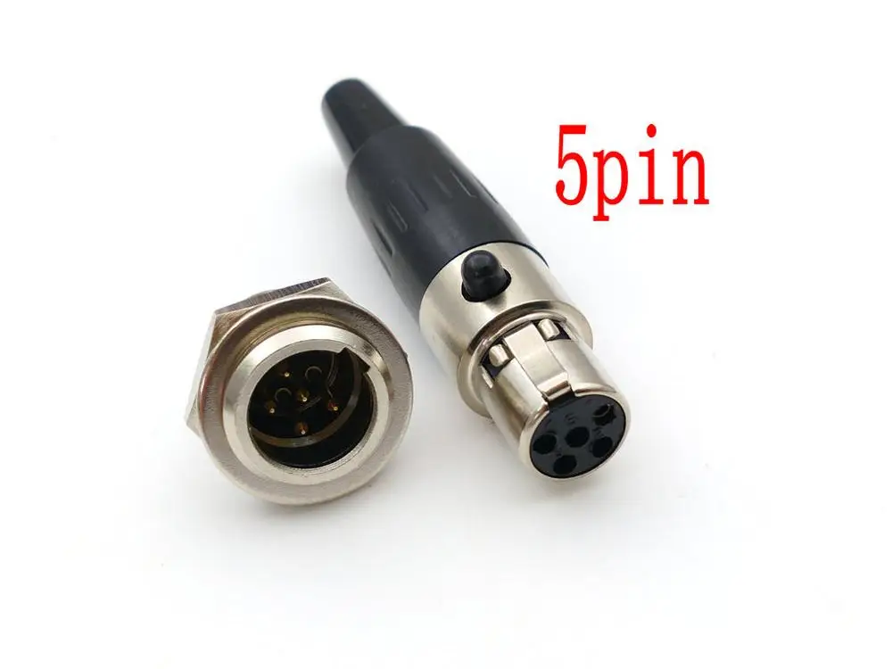 100 компл. Mini XLR 3pin 4Pin 5pin 6pin 7 контактный внешний кабель маленький 4pin 7pinfemale|female