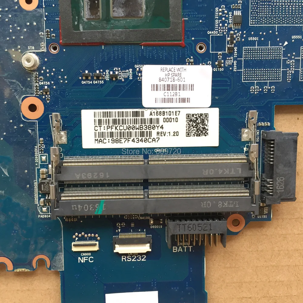 Материнская плата для ноутбука 6050A2723701-MB-A02 840718-601 840713-601/001 с искусственной DDR4 HP ProBook
