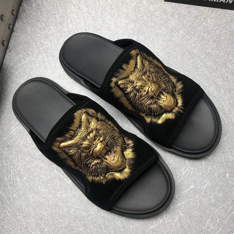QA0024 оригинальное качество роскошные мужские тапочки известные бренды Высокое