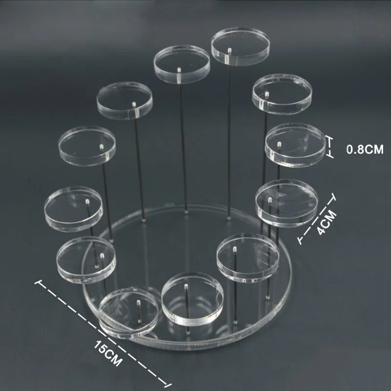 

12 Tray Jewelry Display Stand Clear Acrylic Organizer Ring Earring Bracelet Necklace Show Holder Rack Shelf Tool H9