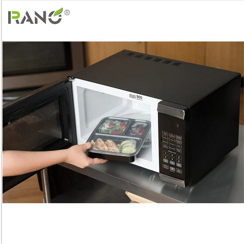 RANO RN-LB03 одноразовые пластиковые пищевой контейнер еда ланч бокс 3 отсека