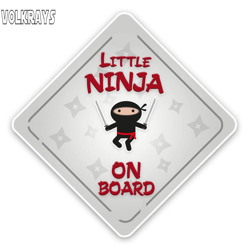 Volkrays Милая Автомобильная наклейка маленький ниндзя Графический ребенок на борту