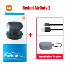 Xiaomi redmi Airdots 2 Original TWS True Wireless Earphone Bluetooth 5.0 Stereo bass Headset With Mic Handsfree Earbuds White