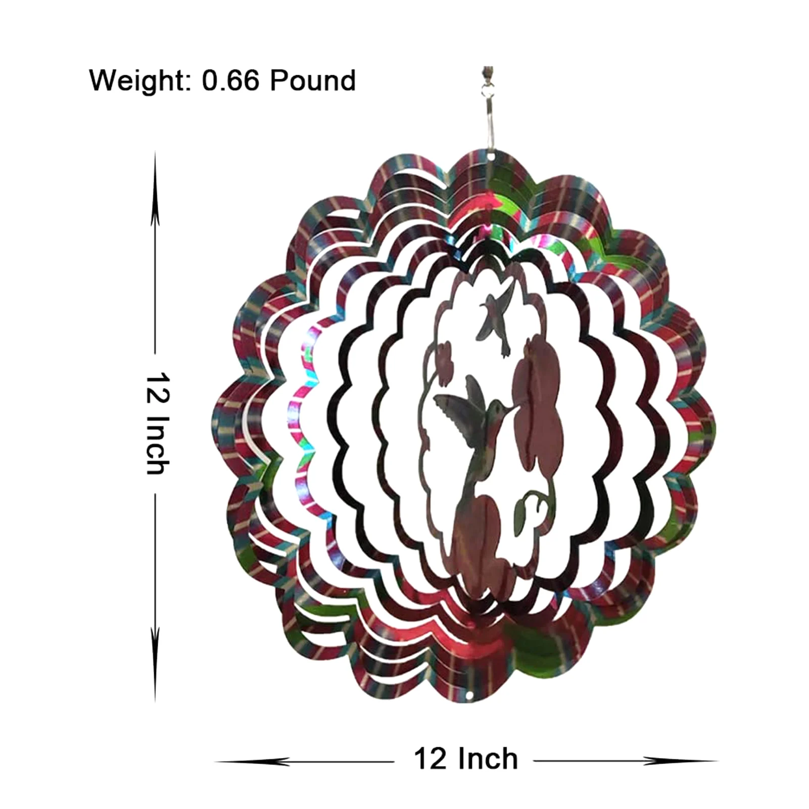 

Wind Chimes 3D Metal Hummingbird Wind Spinners Garden Decor Wind Spinner Door Wall Hanging Decor Home Decor Wind Chimes