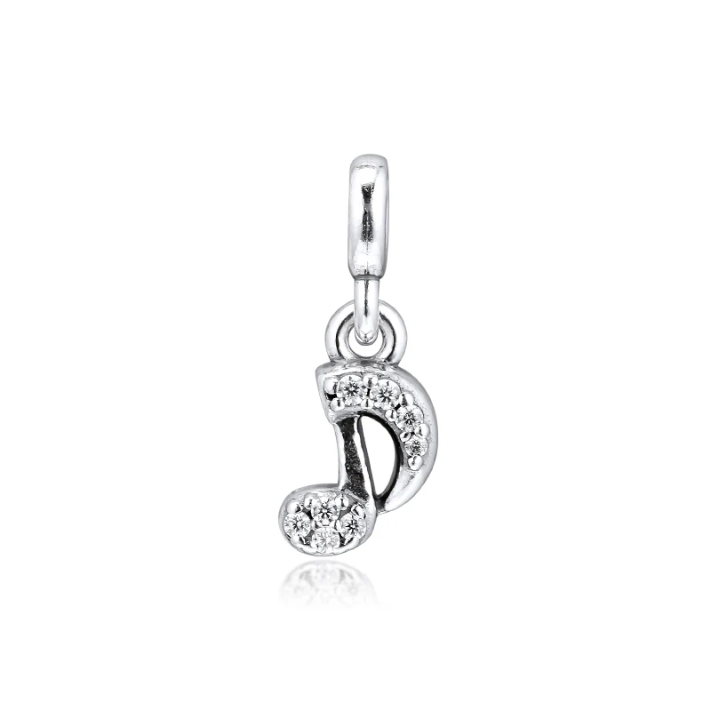 

Подходит для браслетов Pandora Beads 100% 925 пробы серебряные украшения Подвески с надписью ME My Music Note Бесплатная доставка