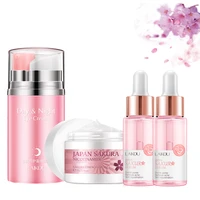 laikou japan sakura face cream repair dry skin brighten tone face serum day night eye cream moisturizing skin care set