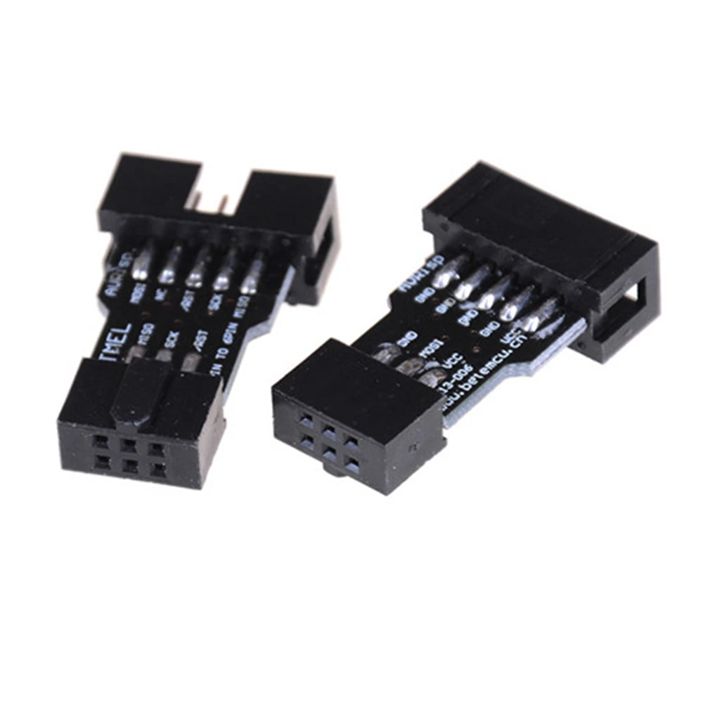 1 шт. 10Pin в 6PiN конвертировать стандартный 10 Pin 6 адаптер плата для ATMEL STK500 AVRISP USBASP ISP