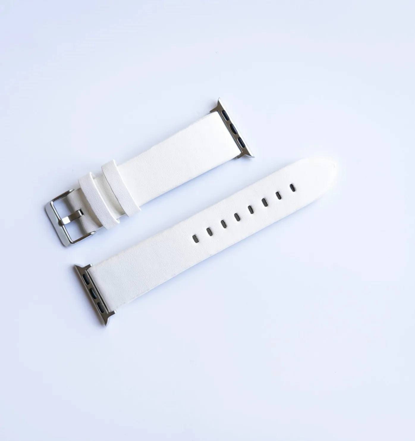 Ремешок для часов из мягкой телячьей кожи белый повседневный ремешок Apple Watch 44 мм