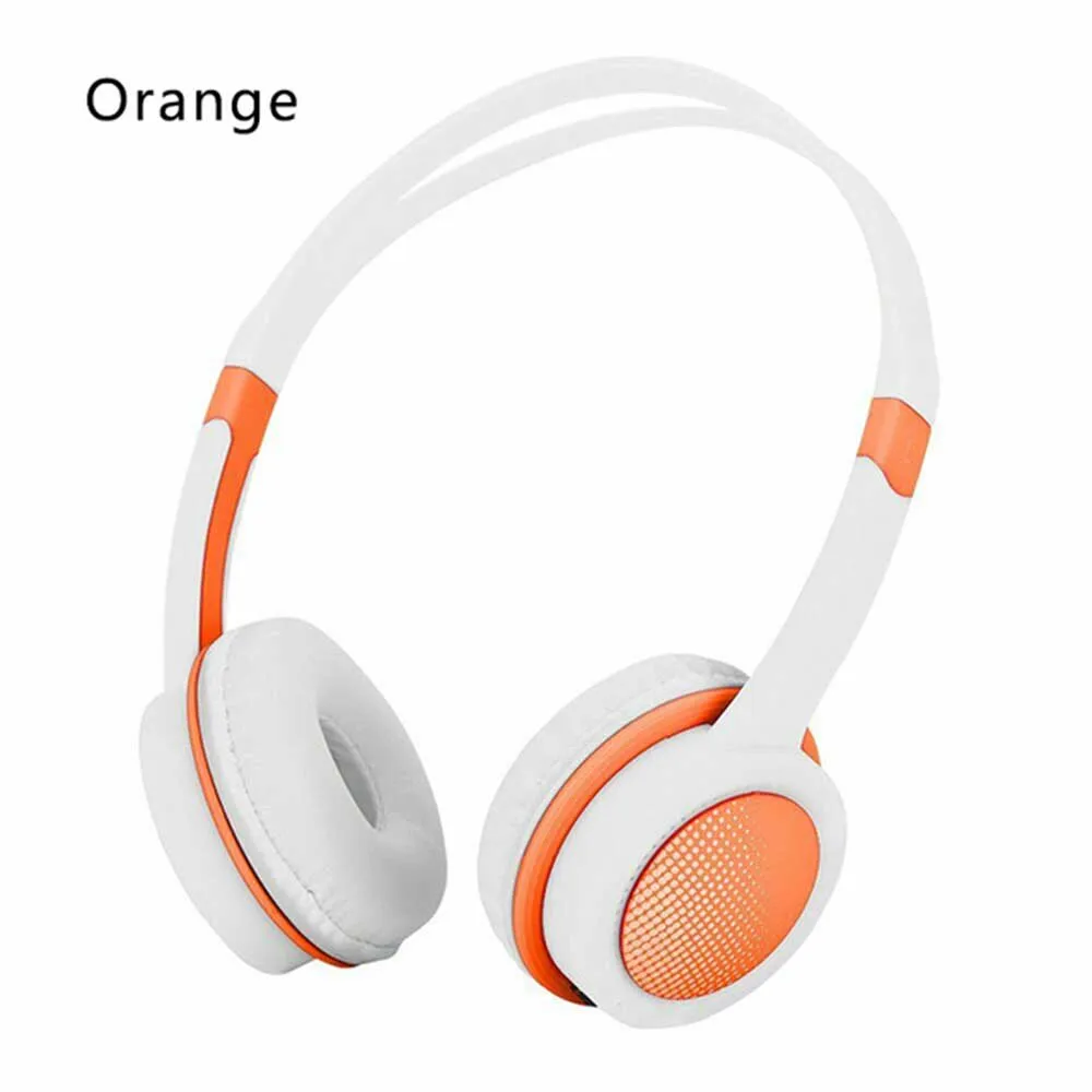 Orange 3,5 мм наушники для детей, безопасная Регулируемая Музыкальная гарнитура, стерео наушники с микрофоном для ПК, Аксессуары для мобильных телефонов - Цвет: Orange