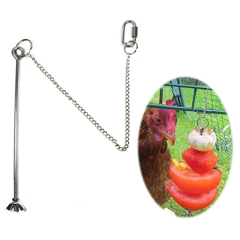 

4 Pcs Vegetable Fruit Fork Strong Hanging Parrot Swing Roosting Bar Coop Brooder Entertainment Toys Solid Birdcage Decor