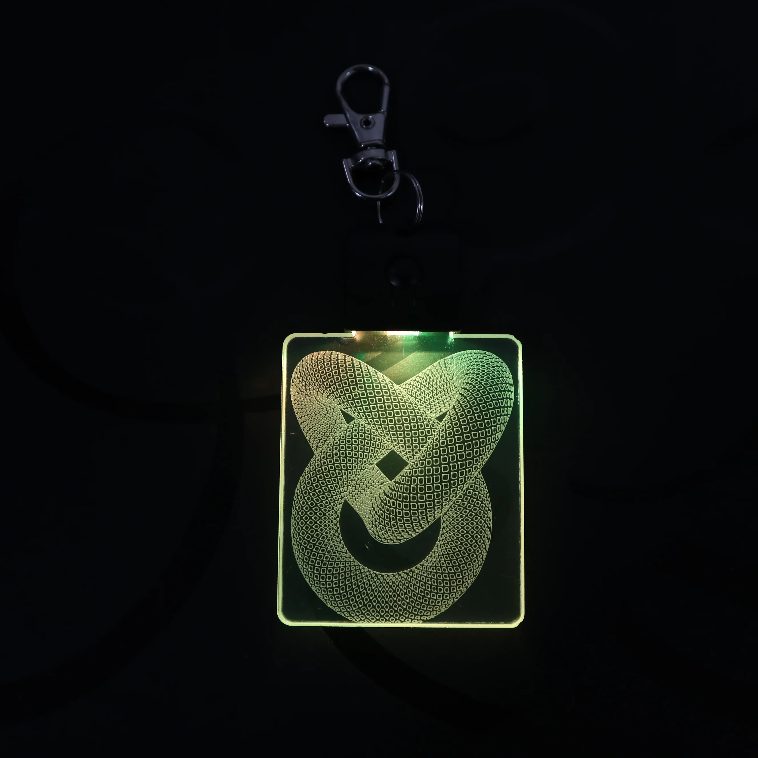 Любовный узел абстрактной формы брелок 3D светодиодный акриловый ночсветильник