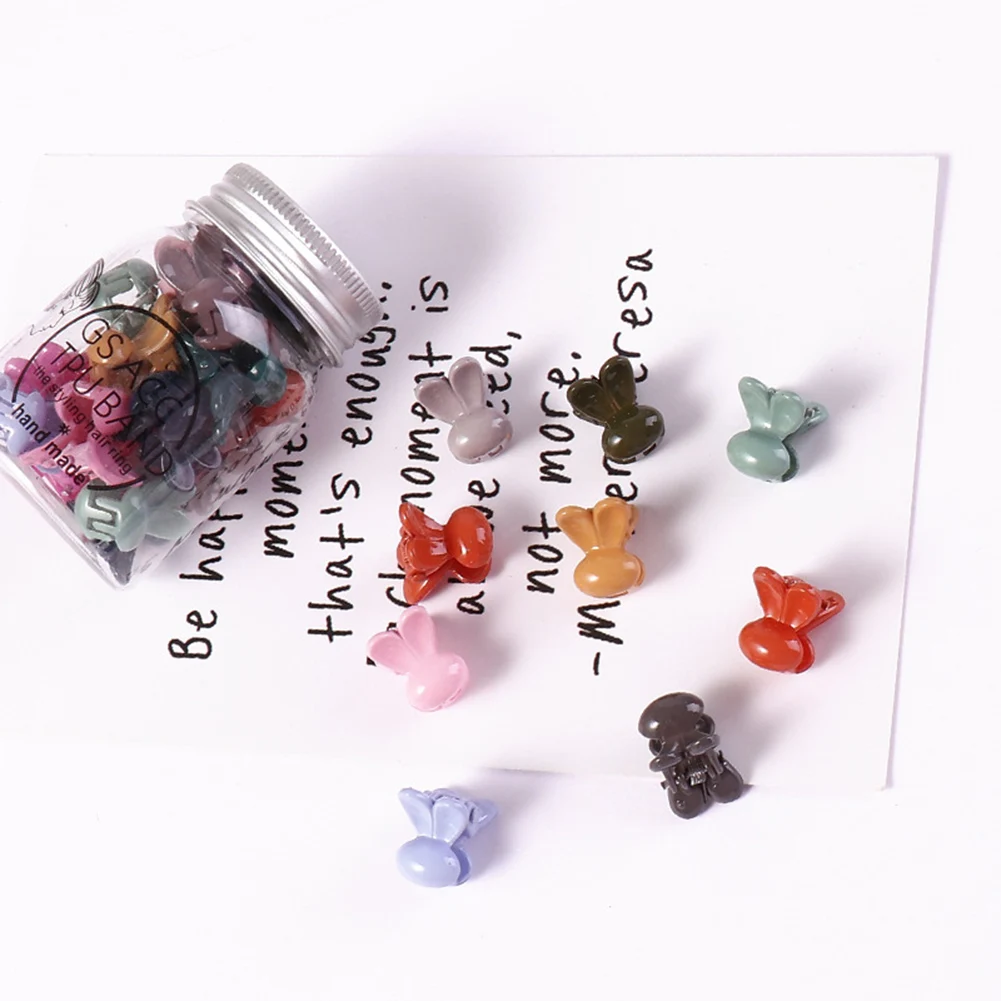 Детская заколка для волос 1 флакон маленькая карамельного цвета с цветком