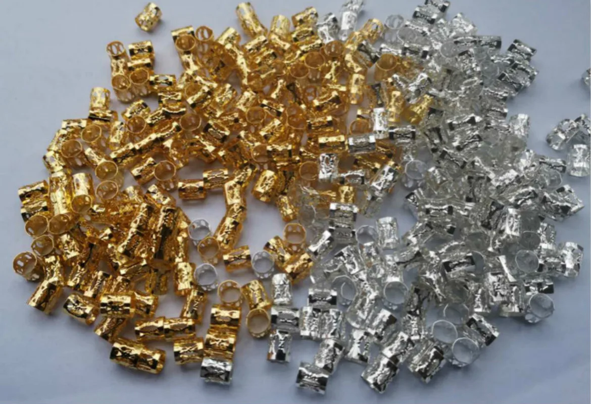 100 шт./лот золотистые/Серебристые/черные/микс серебряные золотые микро кольца для