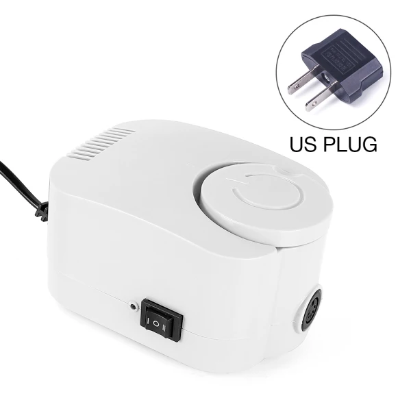 White US Plug 65 Вт 35000 об/мин электрические сверла для ногтей Набор мельница резак машина для Типсы для маникюра Электрический маникюр ногтей Педикюр пилка - Цвет: White US Plug
