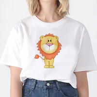 cute lion printedt shirts women fashion graphic tees fashion women tops funny vintage casual female tshirt