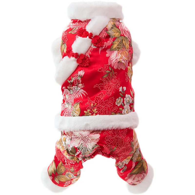 

tangzhuang puppy dog clothes teddy four feet qiu dong outfit more female pet small dogs than bear in winter to keep warm