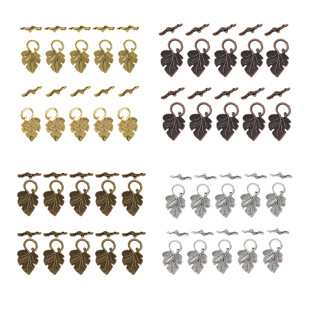 

10 комплектов ожерелье соединитель форма листа от тумблер застежка для изготовления ювелирных изделий пряжка