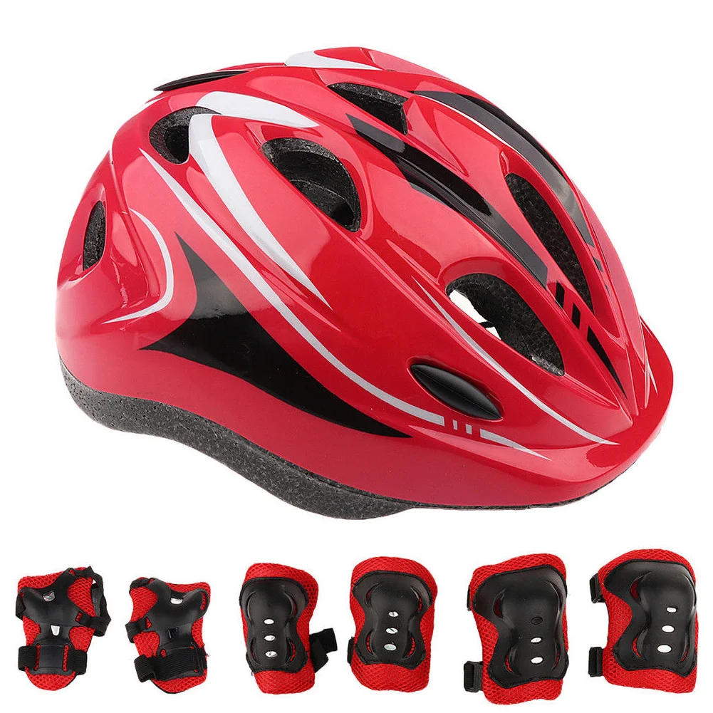 

7Pcs Kid Roller Skating Cycling Bike Protective Helmet Knee Elbow Wrist Pads