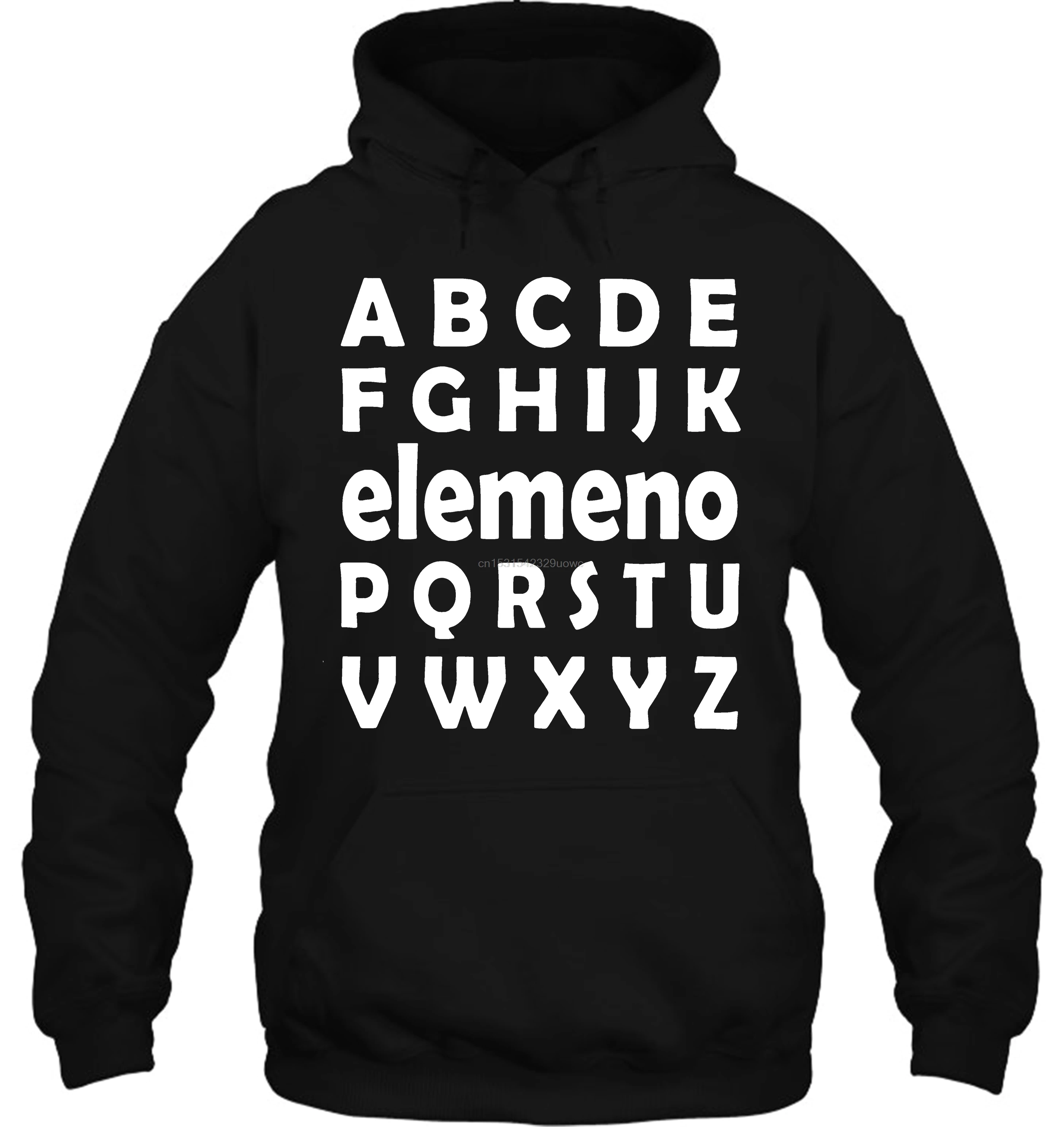 Мужская толстовка с капюшоном A B C D E F G H I J K Ele для мужчин и женщин детского сада