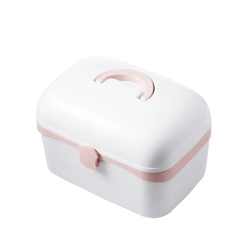 

Home Medicine Storage Box,2-Tier with Compartments and Handle,for Stored drugs.