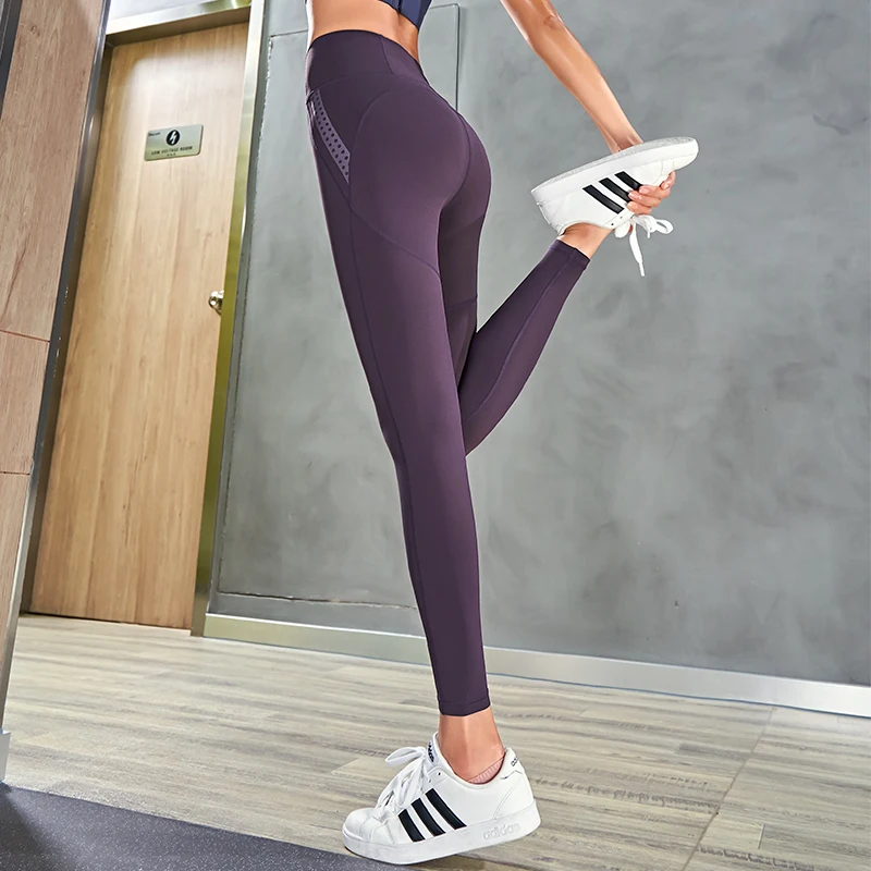 Бесшовные леггинсы с высокой талией штаны для йоги пуш-ап размера плюс