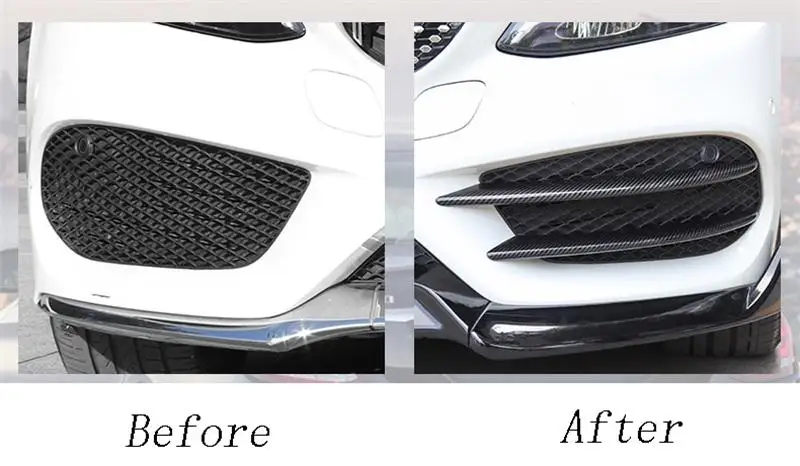 Автомобильный Стайлинг для Mercedes Benz C Class W205 C180 C200 головная накладка на Противотуманные фары планки Авто наклейки световые Углеродные аксессуары